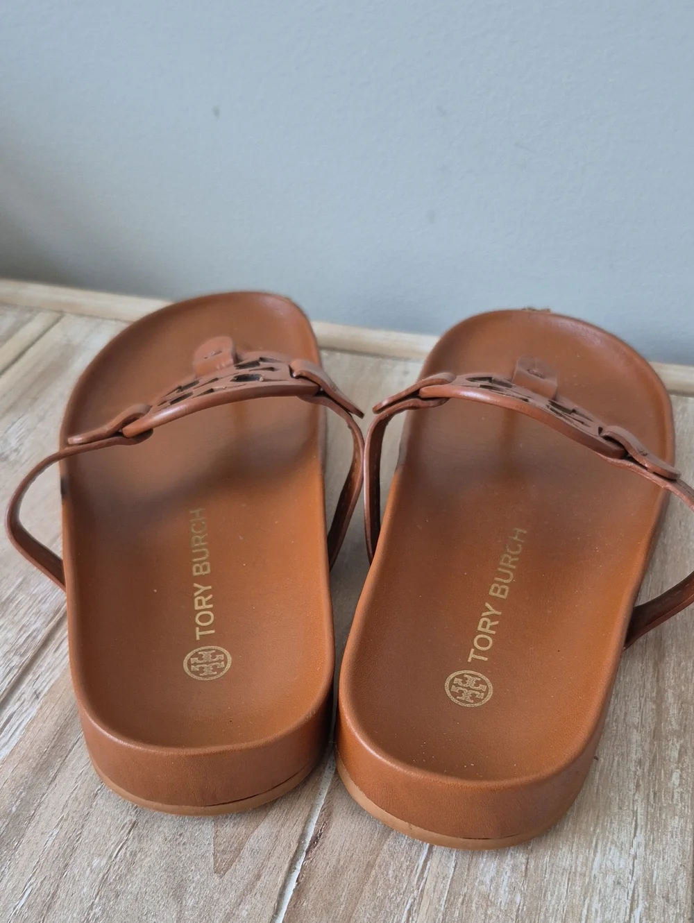 Tory Burch Cloud Miller Sandals Bourbon Miele Size 7